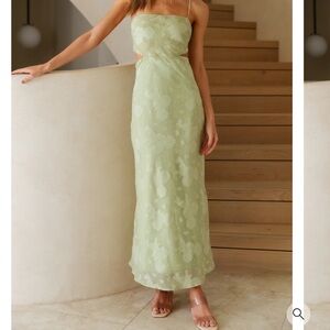 Chic Olive Lace Maxi Dress